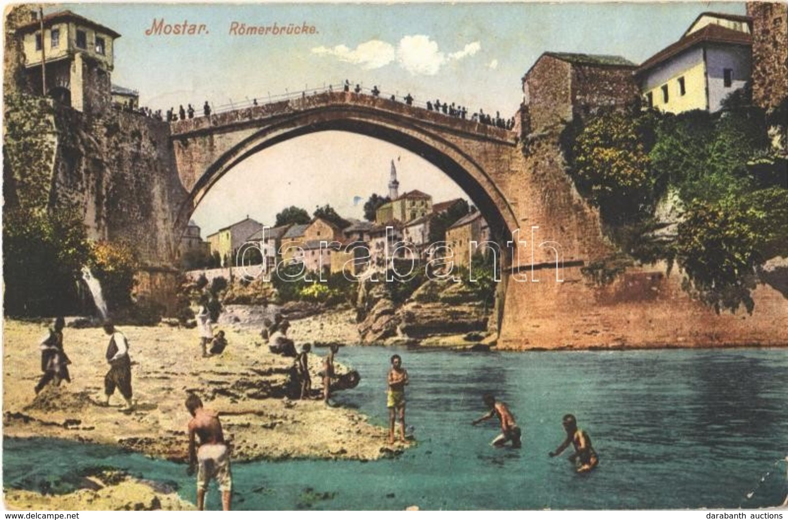 ** T3 Mostar, Römerbrücke / Roman Bridge, Bathing Children (fa) - Ohne Zuordnung