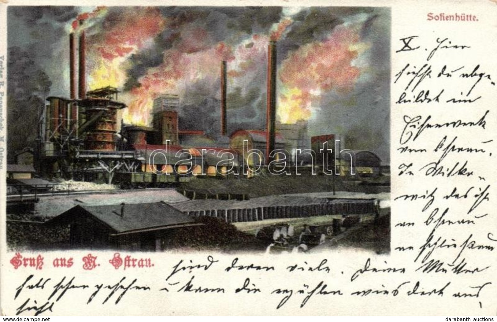 T2 1900 Ostrava,Ostrau; Sofienhütte. Verlag R. Papauschek / Iron Works - Non Classés