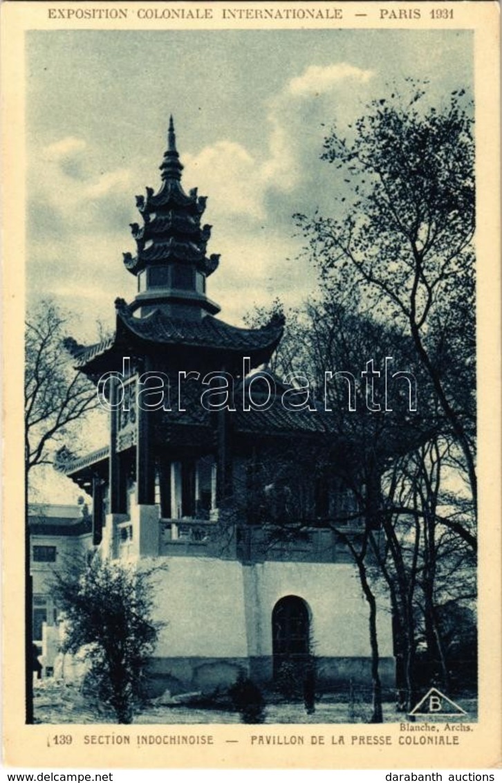 ** T1/T2 1931 Paris, Exposition Coloniale Internationale, Section Indochinoise - Pavillon De La Presse Coloniale / Pavil - Non Classés