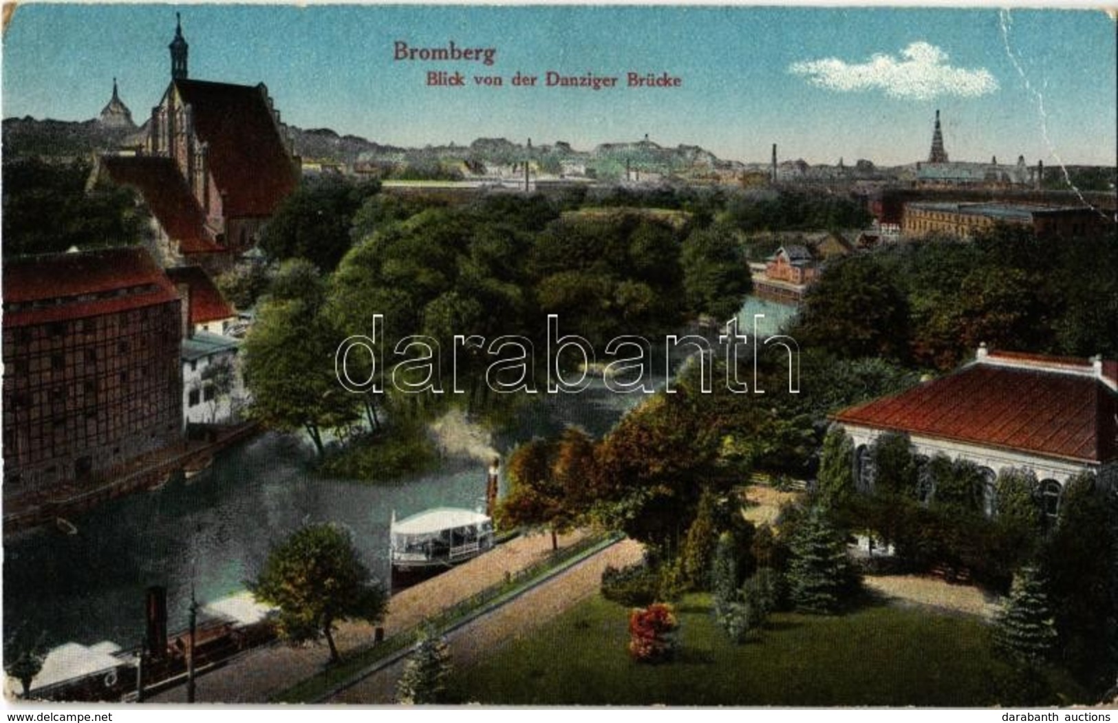 T2/T3 1917 Bydgoszcz, Bromberg; Blick Von Der Danziger Brücke (EB) - Non Classés