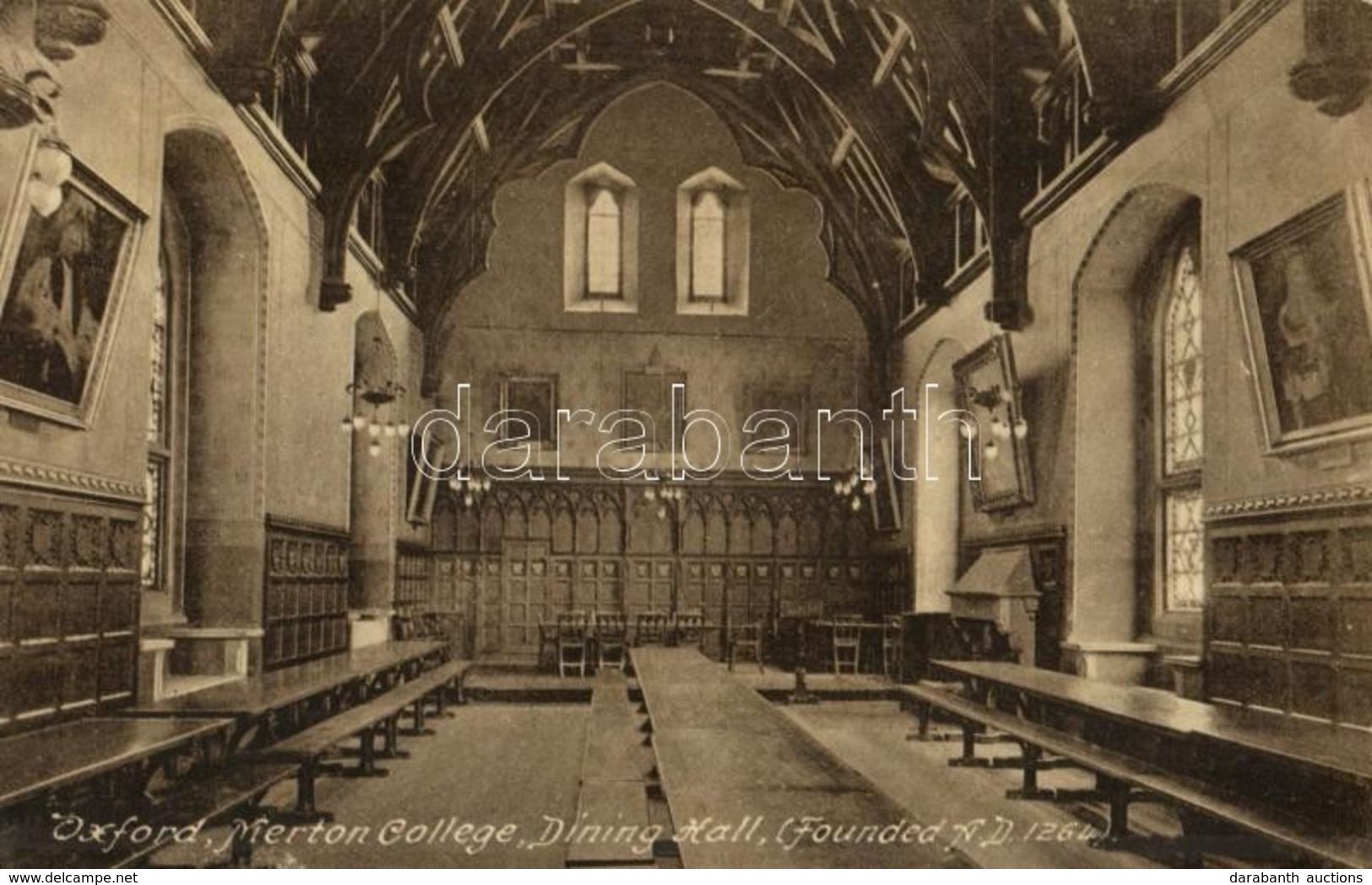 T2 1931 Oxford, Merton College, Dining Hall, Interior - Non Classés