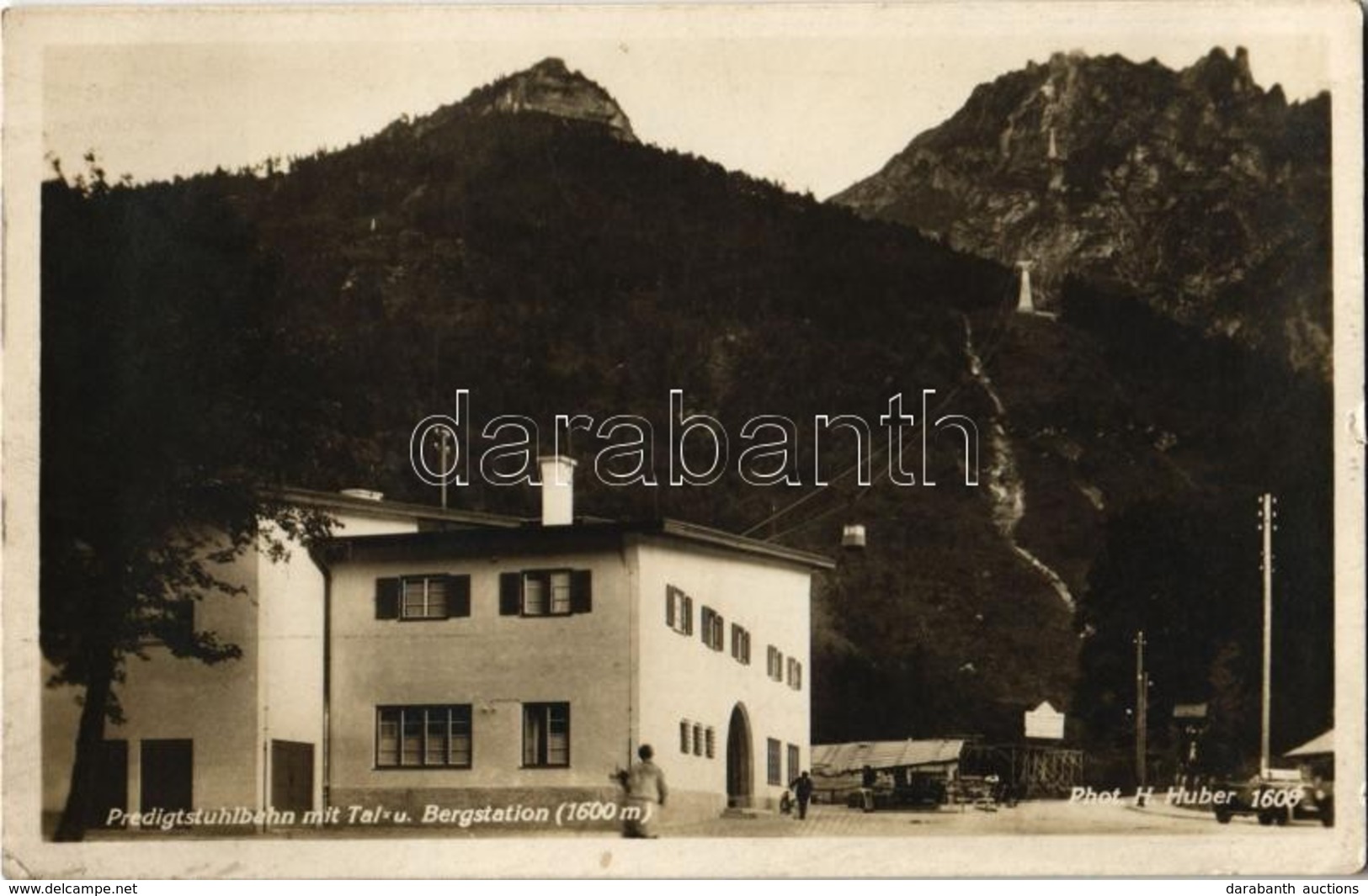 * T3 Bad Reichenhall, Predigtstuhlbahn Mit Tal=u Bergstation (1600m) / Cable Car, Mountain Station, So. Stpl. (small Tea - Non Classés