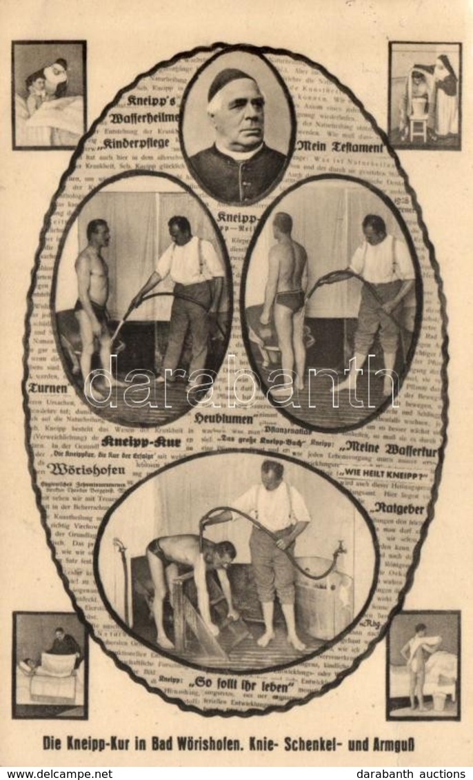 T1/T2 Bad Wörishofen, Die Kneipp-Kur, Knie-, Schenkel- Und Armguss / Sanatorium Interior, Knee, Leg And Arm Cast - Non Classés