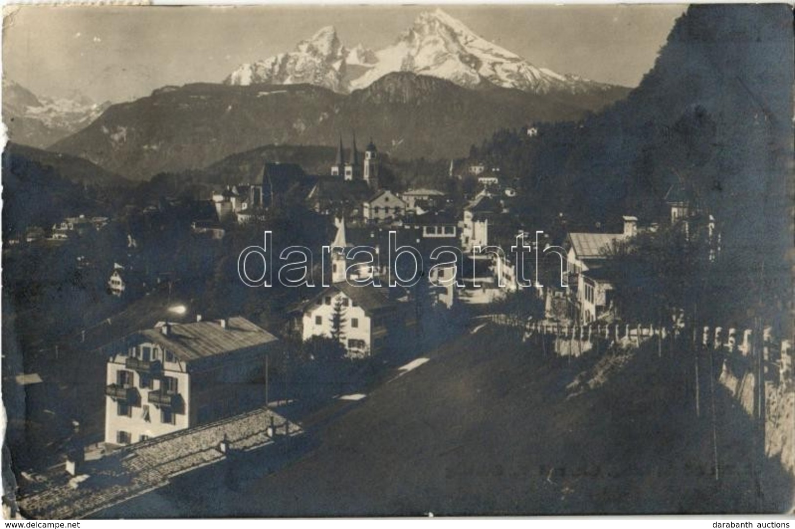 T2/T3 1915 Berchtesgaden / General View, Mountains, Church, Hold To Light (EK) - Non Classés