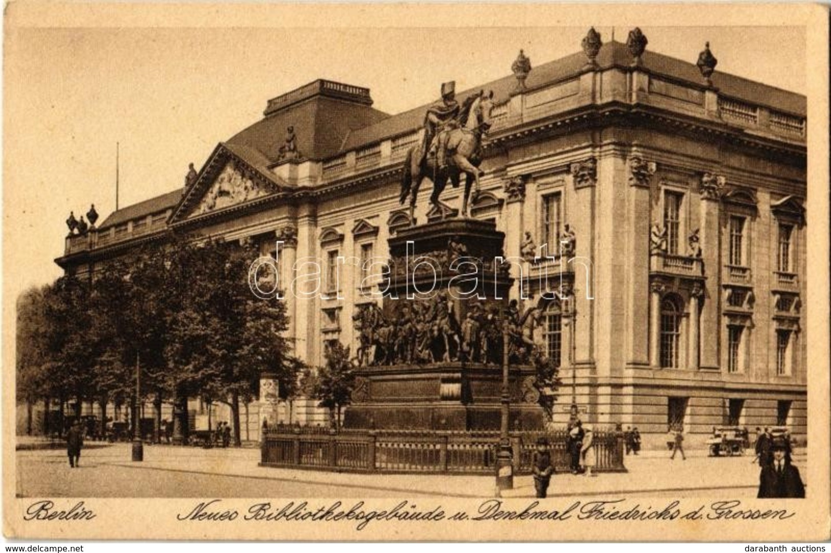 ** T2/T3 Berlin , Neues Bibliotheksgebaude U. Denkmal Friedricks D. Grossen / Library, Statue (EK) - Non Classés