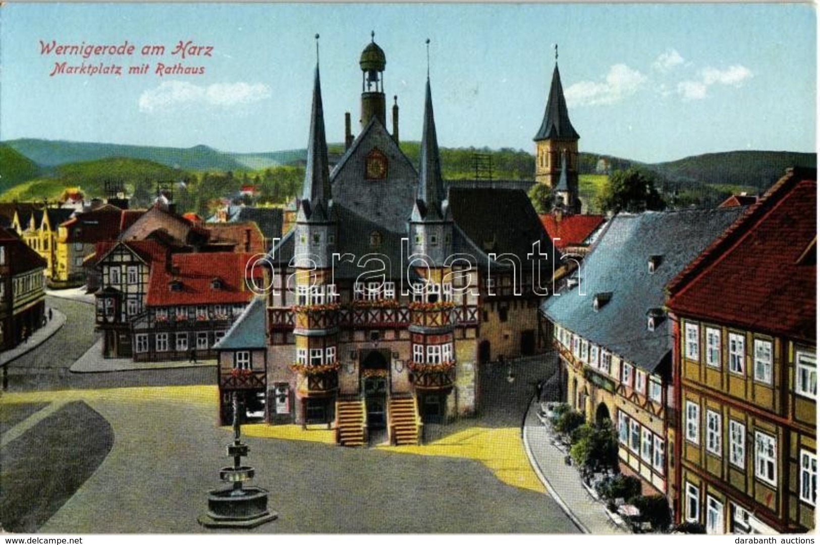 ** T1 Wernigerode Am Harz, Marktplatz Mit Rathaus / Market Square, Town Hall - Non Classés