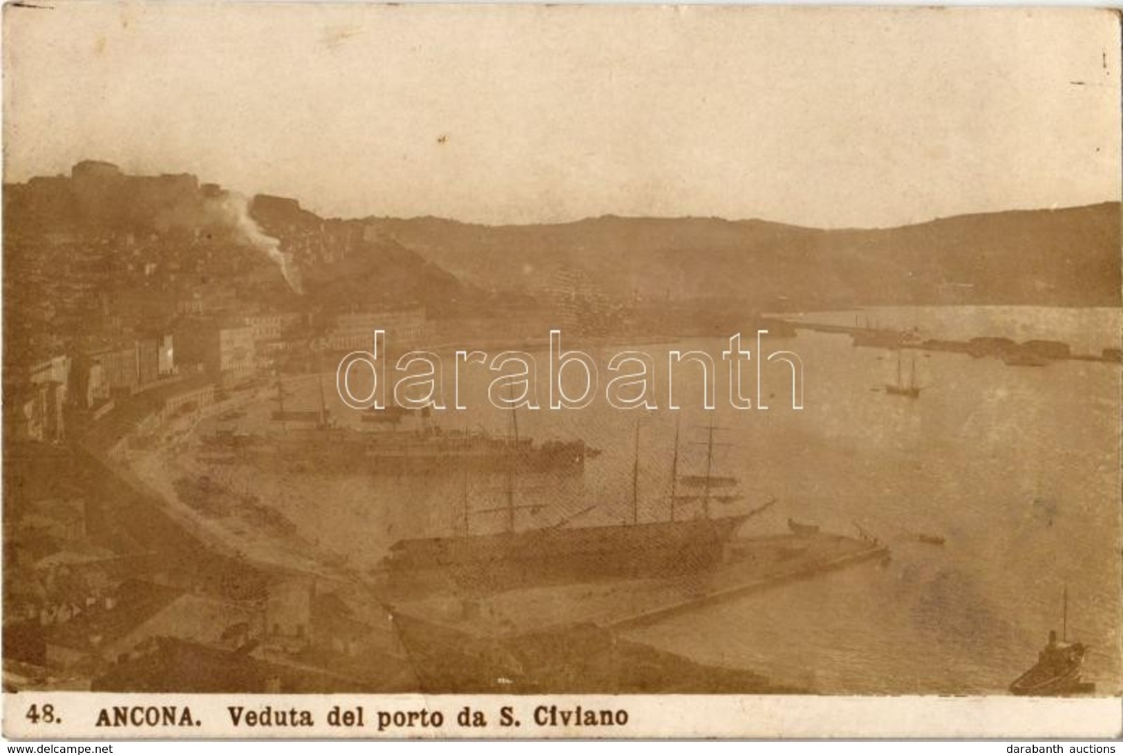 T2/T3 1911 Ancona, Veduta Del Porto Da S. Civiano / View Of The Port, Sailing Vessels, Steamship (fa) - Non Classés