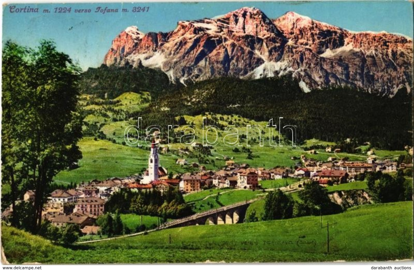 T2/T3 1931 Cortina D'Ampezzo, Verso Tofana / General View, Bridge, Mountain Peak. Fot. G. Ghedina (EK) - Non Classés