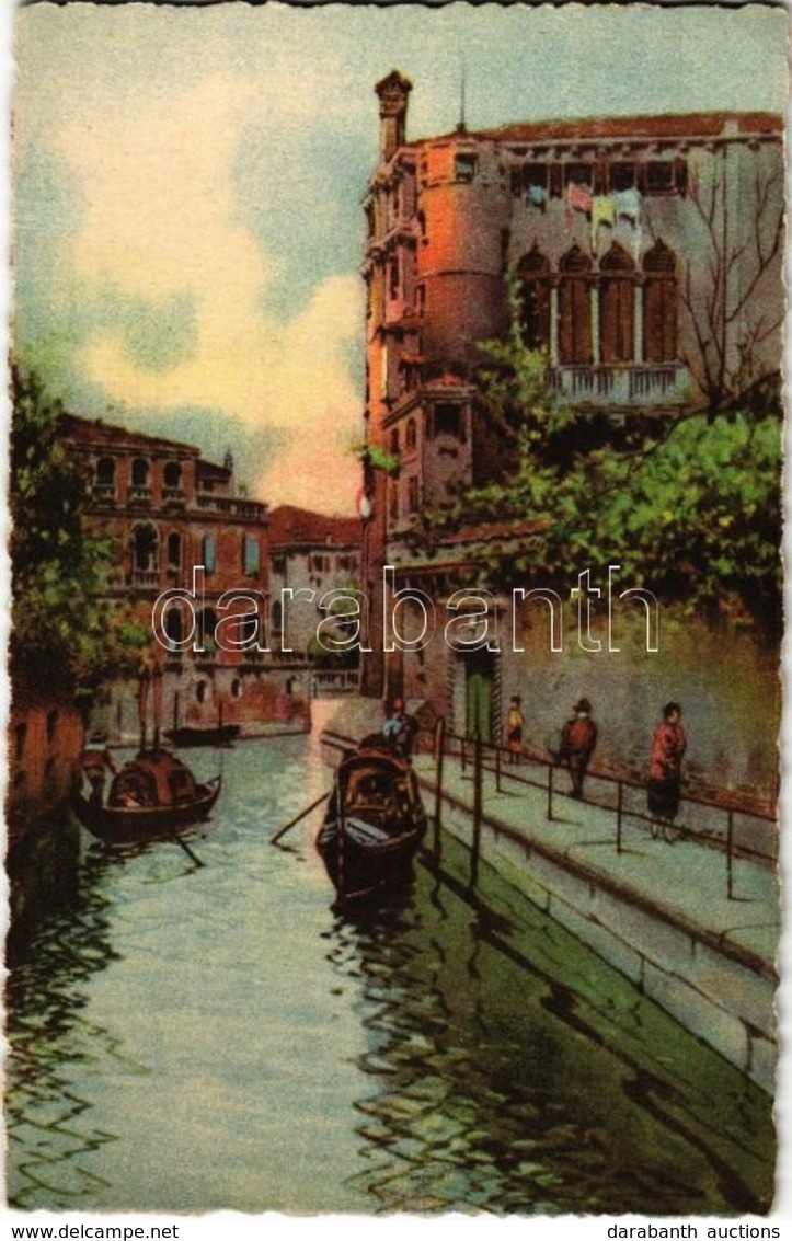 ** T2 Venezia, Venice; Rio Delle Maravegie / Canal, Gondola, Art Postcard - Non Classés