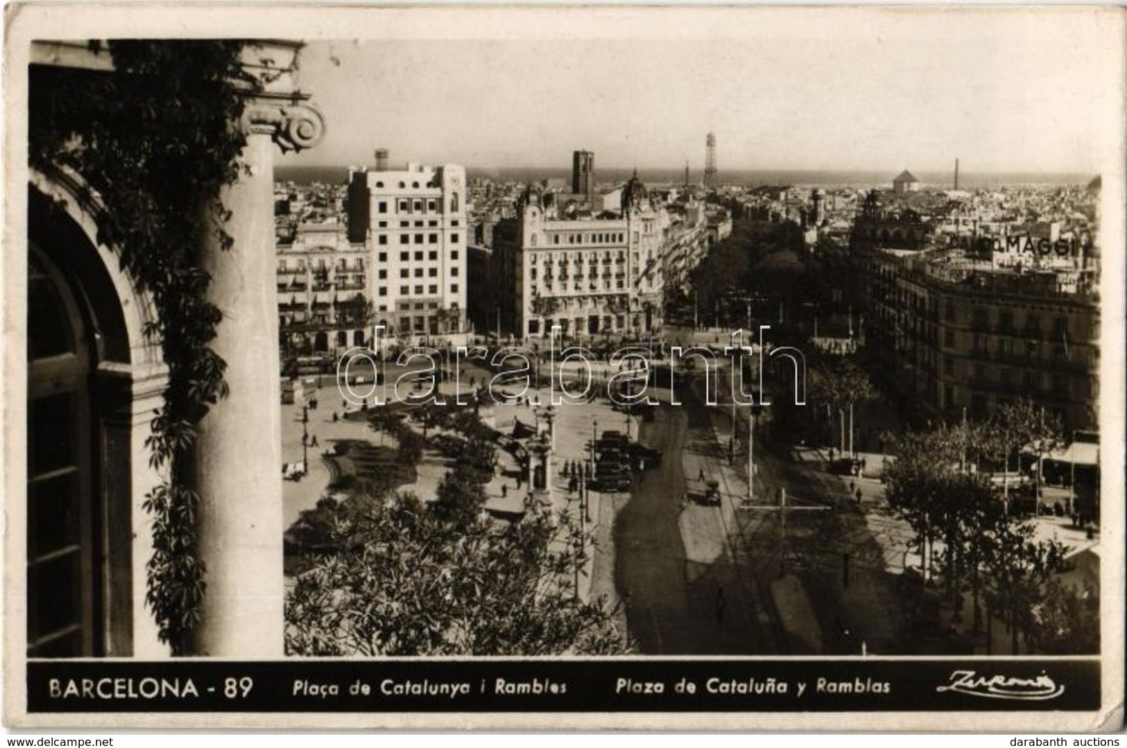 T2/T3 1935 Barcelona, Plaza De Cataluna Y Ramblas / Catalonia Square And Ramblas (EK) - Non Classés