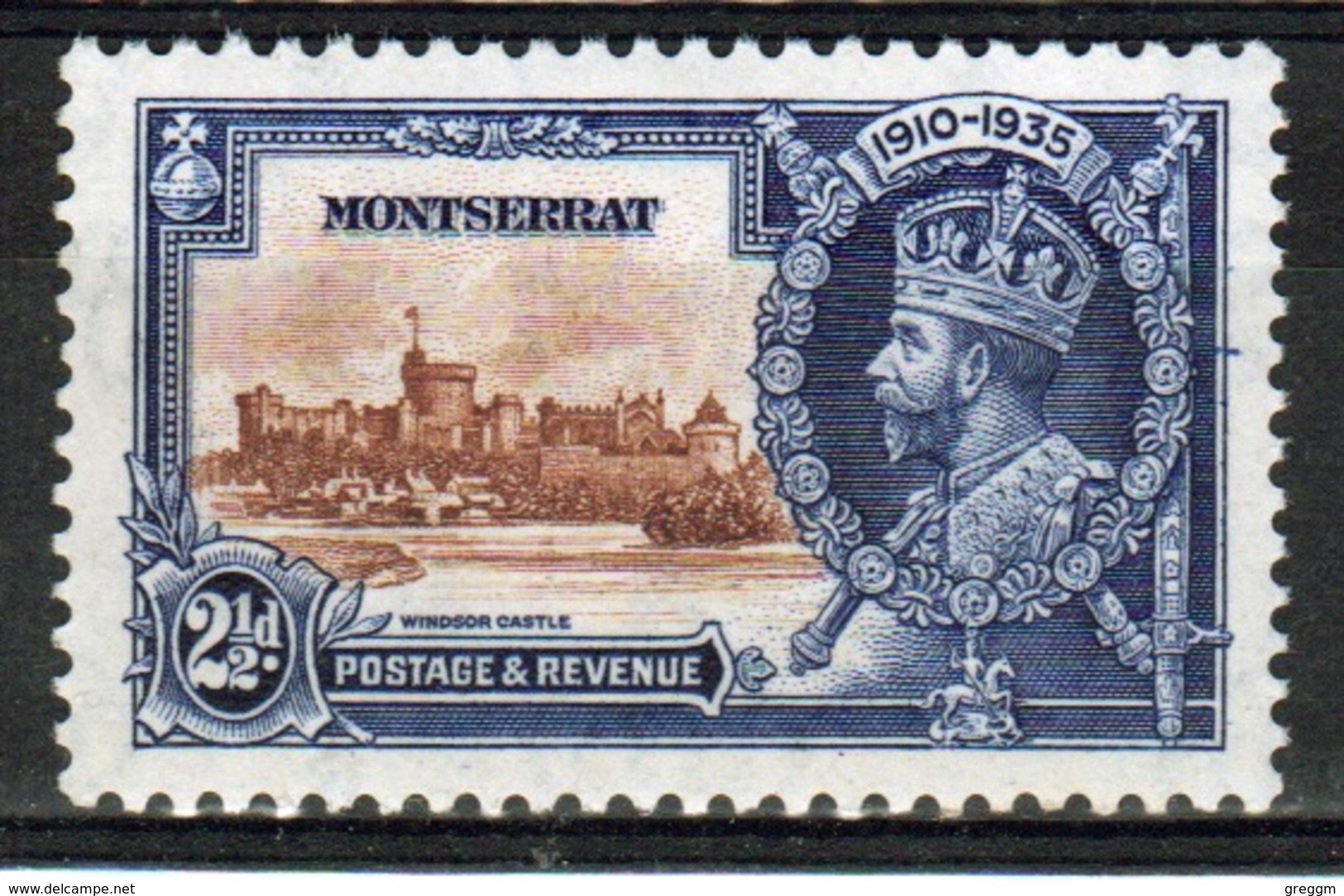 Montserrat 1935 George V Single 2½d Stamp Issued To Celebrate Silver Jubilee. - Montserrat