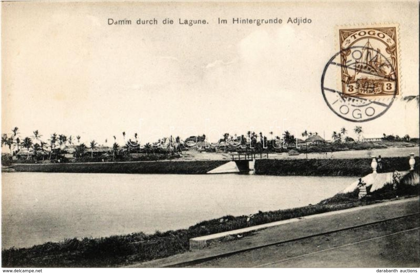 * T1/T2 Hentergrunde Adjido, Damm Durch Die Lagune /  Dam Through The Lagoon - Non Classés