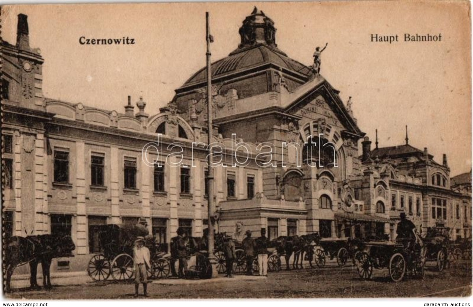 * T2/T3 Chernivtsi, Czernowitz, Cernauti; Hauptbahnhof / Railway Station With Chariots - Non Classés