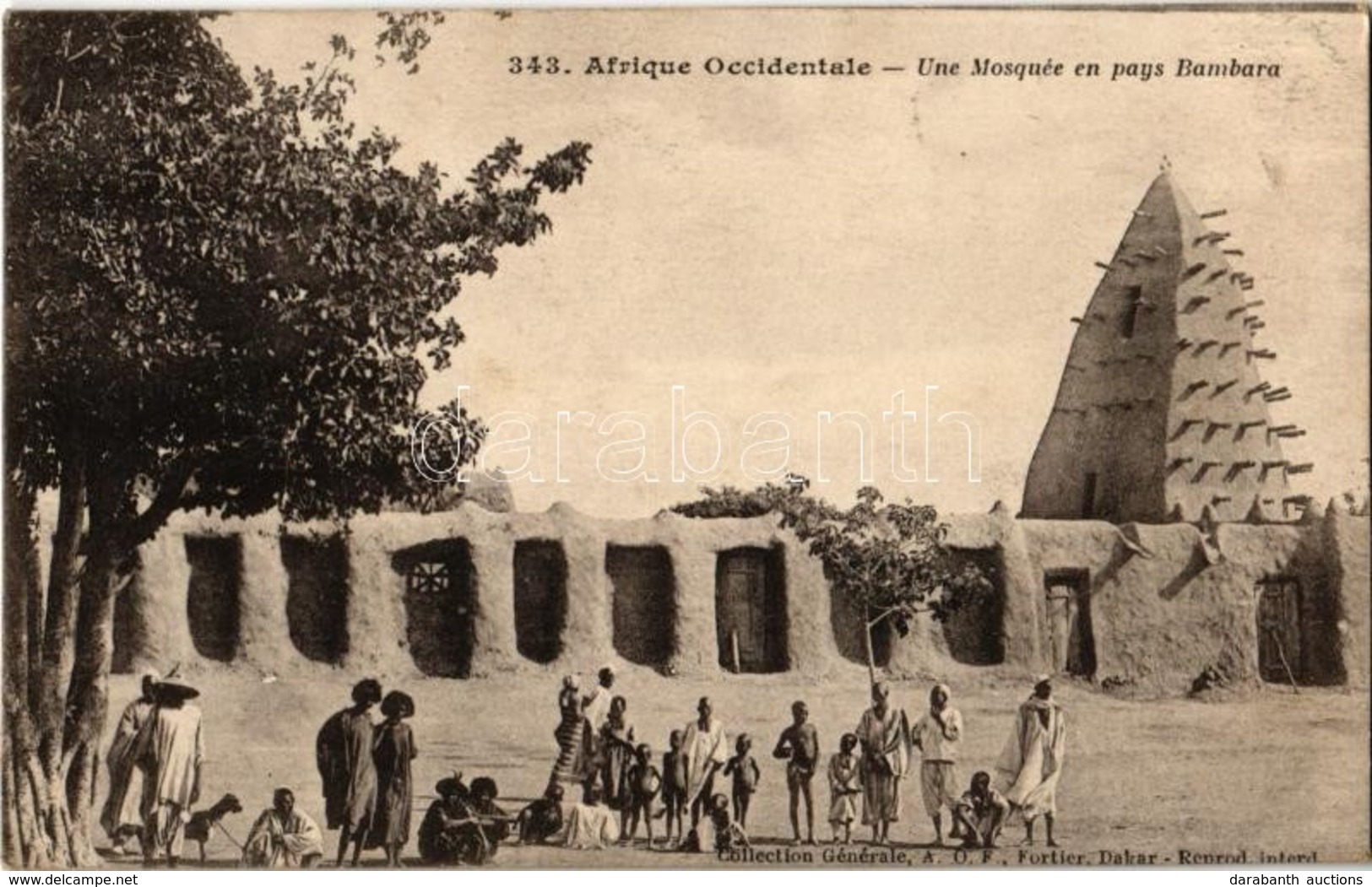 * T2/T3 Afrique Occidentale, Une Mosquée En Pays Bambara / Mosque, Children, Folklore From French West Africa (EK) - Non Classés