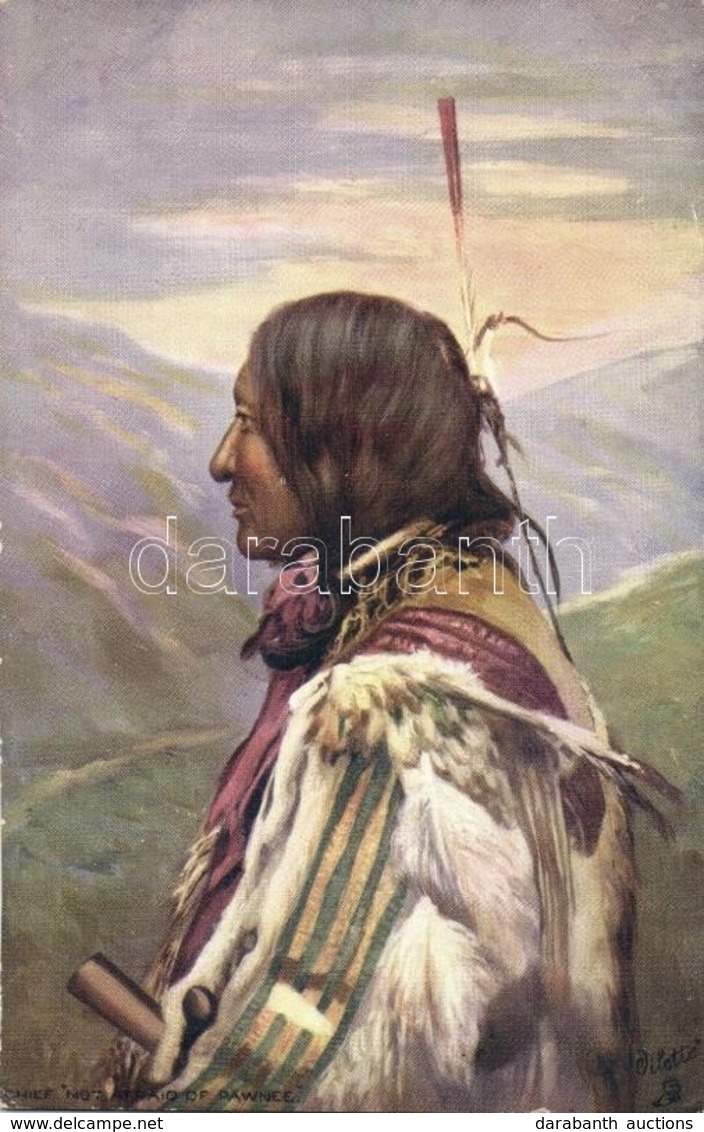 ** T2/T3 Chief "Not Afraid Of Pawnee"; Raphael Tuck & Sons Oilette 'Indian Chiefs' Series II. 9131. - Non Classés