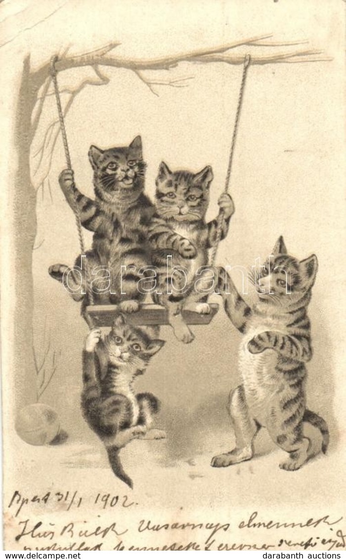 T2/T3 Swinging Cats. Emb. Litho (EK) - Non Classés