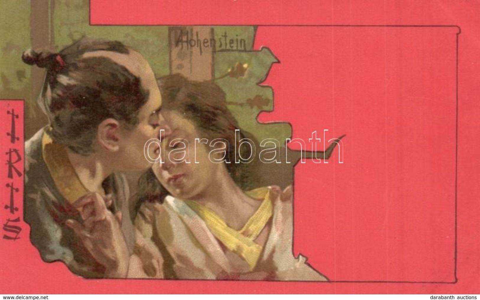 ** T1 Iris / Japanese Geisha, Opera. German Art Nouveau Postcard. Officine G. Ricordi & C. 026. Litho S: Adolfo Hohenste - Non Classés