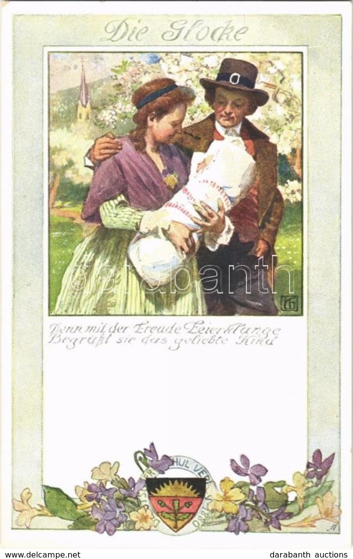 ** T1/T2 Die Glocke. Lied Von Der Glocke. Nr. 1. Karte Nr. 192. / Deutscher Schulverein Art Postcard, Studentica - Non Classés