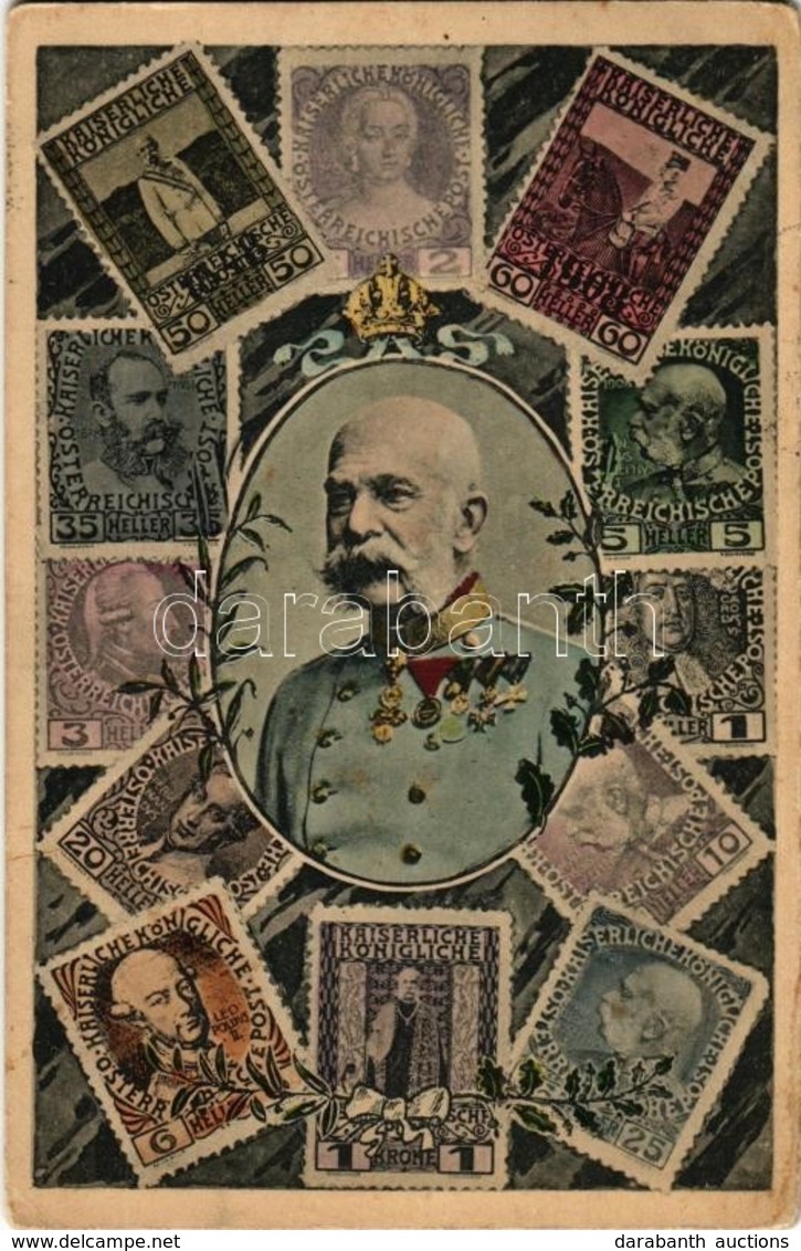 T2/T3 Franz Joseph With K.u.k. Stamps. Art Nouveau, Floral (EK) - Non Classés