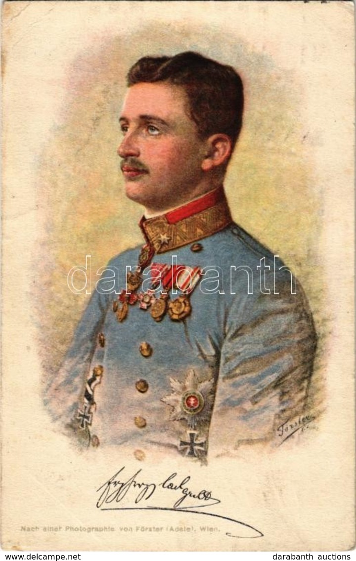 * T2/T3 IV. Károly / Thronfolger Erzherzog Karl Franz Joseph / Charles I Of Austria. Offizielle Karte Für Rotes Kreuz Kr - Non Classés