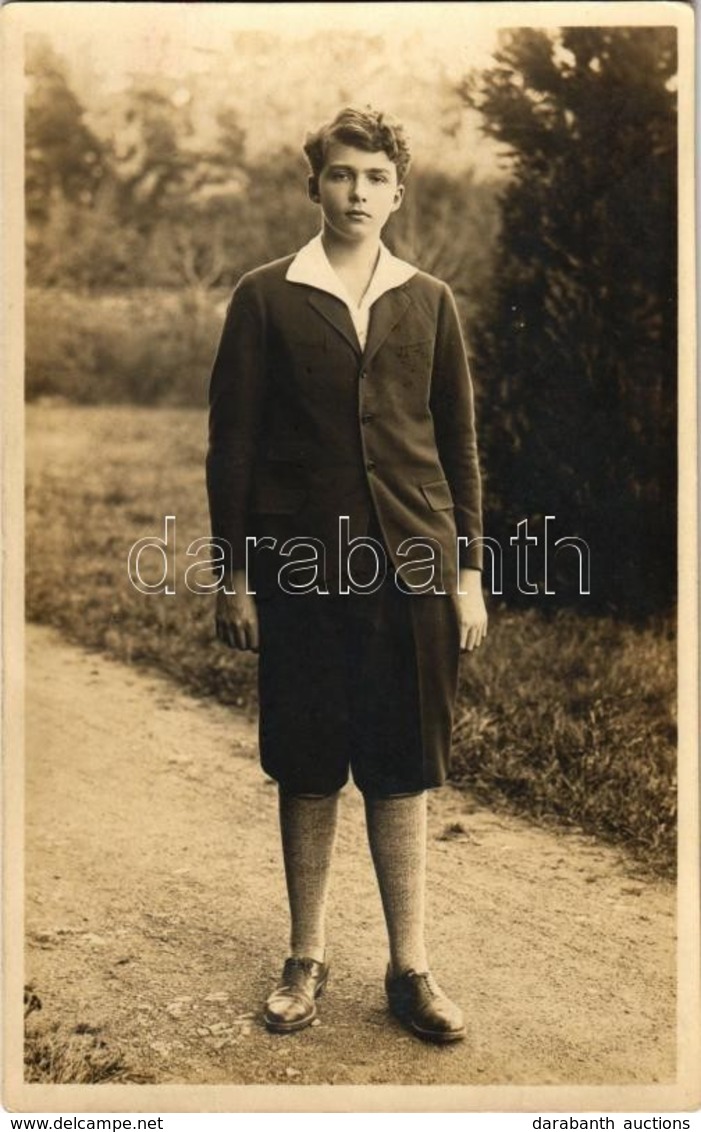 * T2 1928 Habsburg Ottó Fiatal Felnőtt Korában / Otto Von Habsburg As A Young Adult. Schuhmann Photo - Non Classés