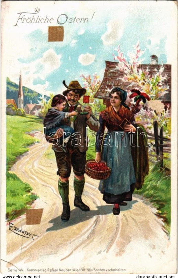 T2/T3 1917 Fröhliche Ostern! / Easter Greeting Card, Litho S: Döcker Jun. (EK) - Non Classés