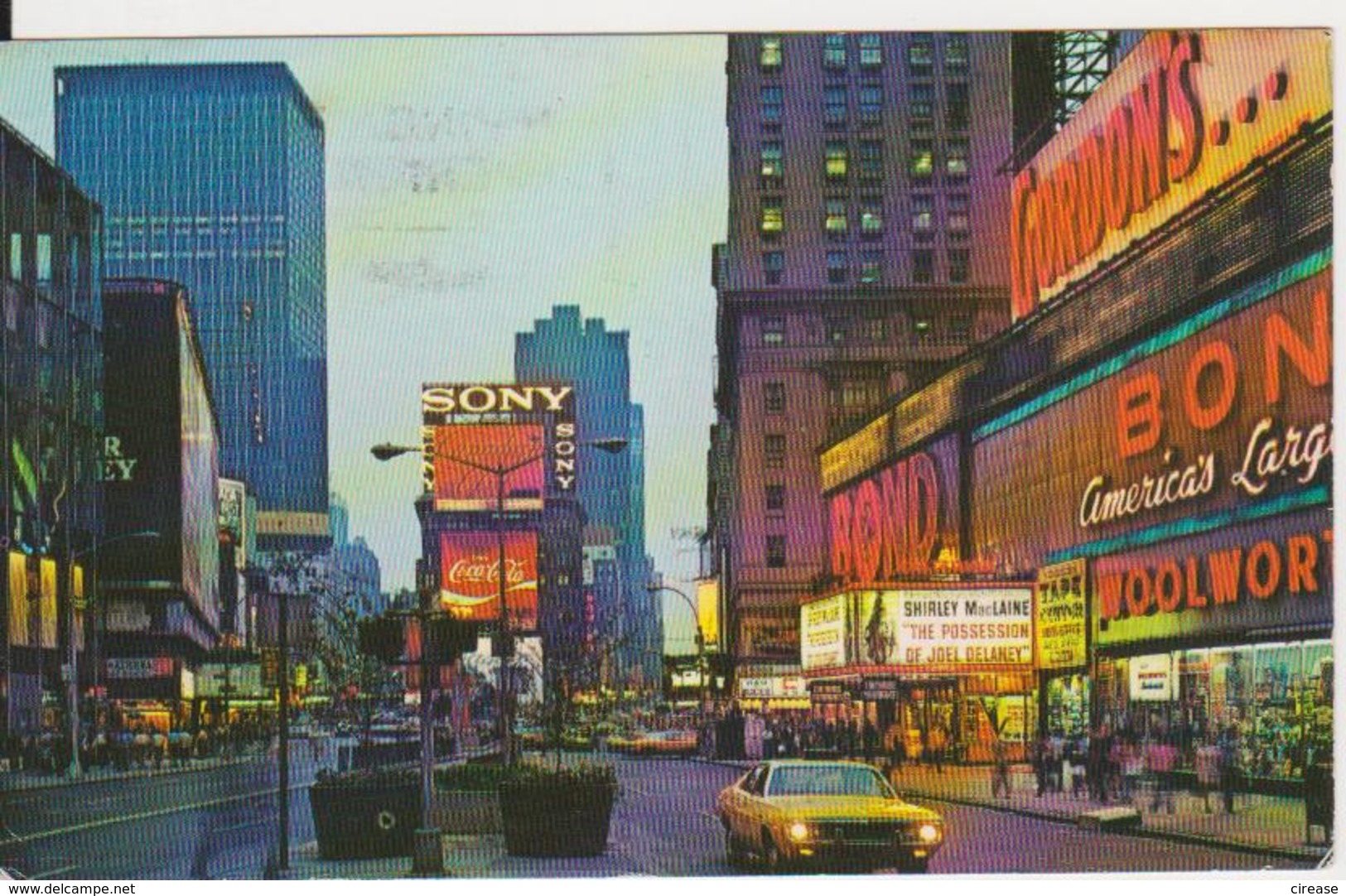 NEW YORK TIMES SQUARE AUTO CAR FORD TAUNUS?? UNITED STATES POSTCARD USED - Time Square