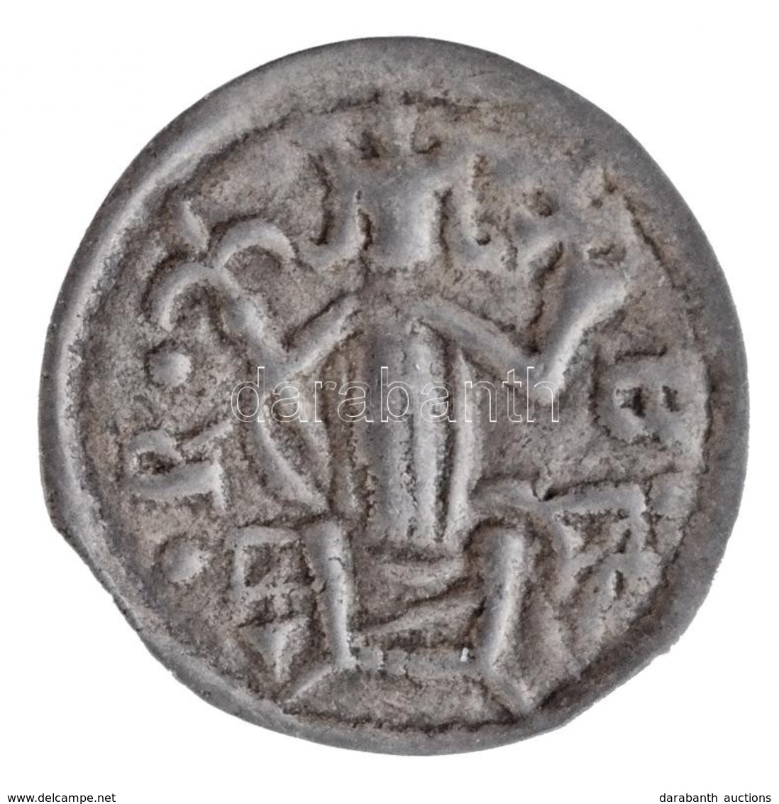 1180-1240. Bracteata Ag "III. Béla - IV. Béla" (0,21g) T:1-,2 Hungary 1180-1240. Bracteata Ag "Bela III - Bela IV." (0,2 - Non Classés