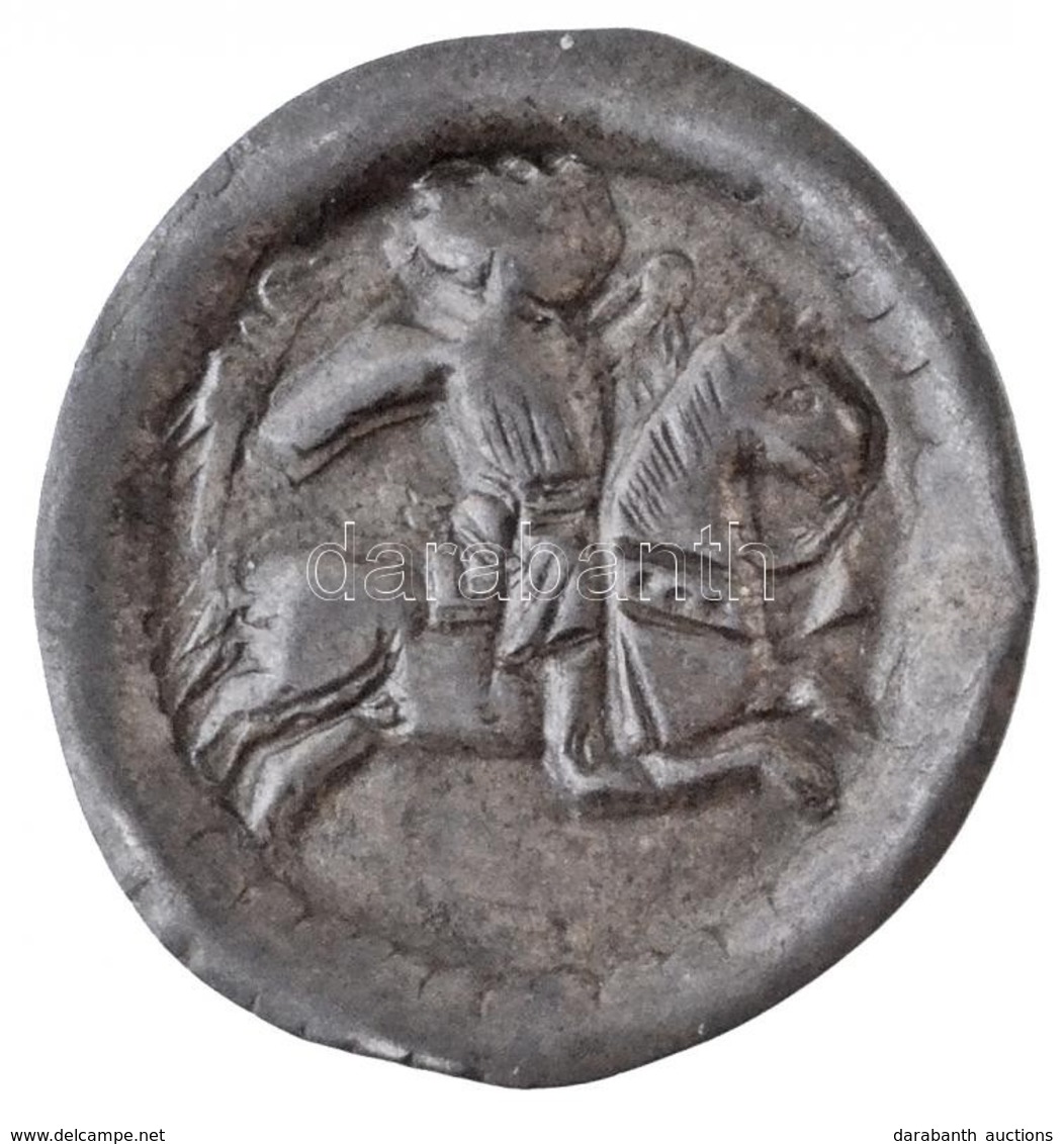 1180-1240. Bracteata Ag "III. Béla - IV. Béla" (0,28g) T:1-,2 Hungary 1180-1240. Bracteata Ag "Bela III - Bela IV." (0,2 - Ohne Zuordnung