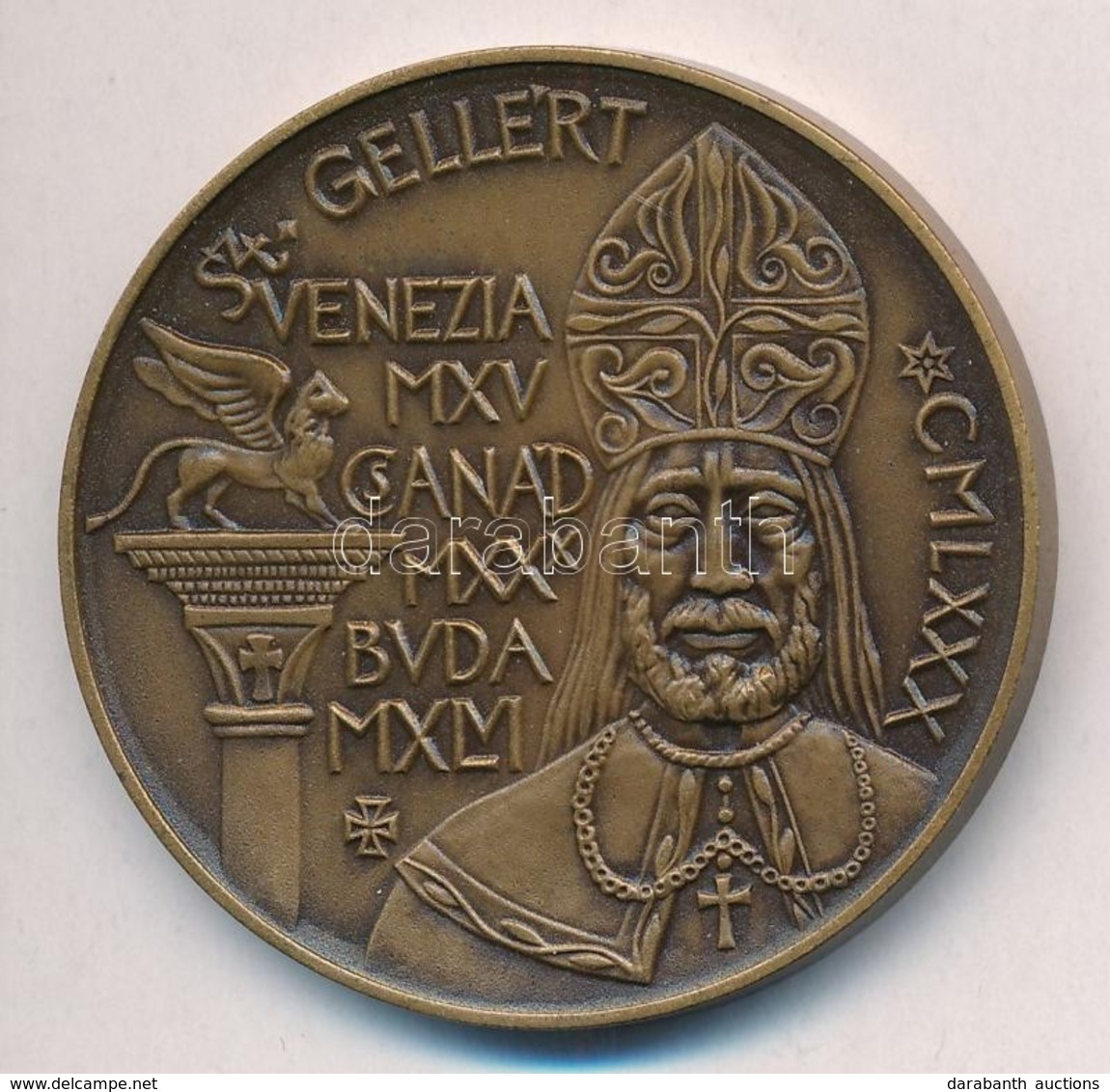 1980. "Szent Gellért / Szeged MDCCCLXXX - Árvízi Fogadalom MCMLXXX" Br Emlékérem (42,5mm) T:1- - Non Classés