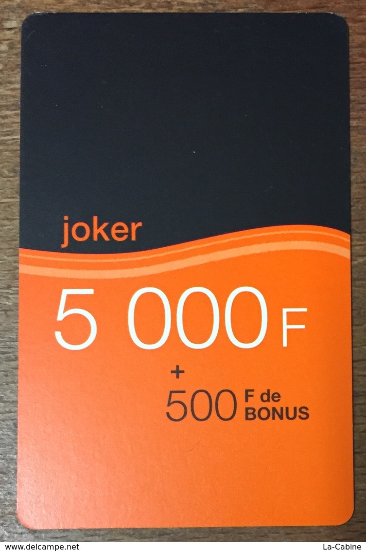 ORANGE CAMEROUN JOKER RECHARGE GSM 5.000 FCFA SANS CODE PAS TELECARTE CARTE TÉLÉPHONIQUE PRÉPAYÉE - Camerún