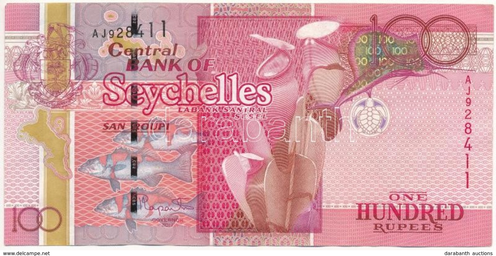 Seychelle-szigetek 2011. 100R T:I-  Seychelles 2011. 100 Rupees C:AU - Ohne Zuordnung