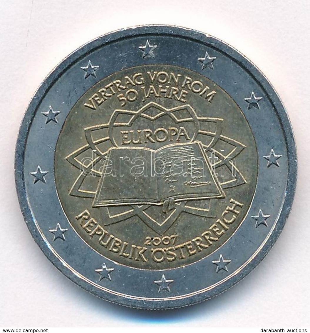 Ausztria 2007. 2E Bimetál "Római Szerződés 50. évfordulója" T:1- Kis Ph. Austria 2007. 2 Euro Bi-metallic "50th Annivers - Non Classés