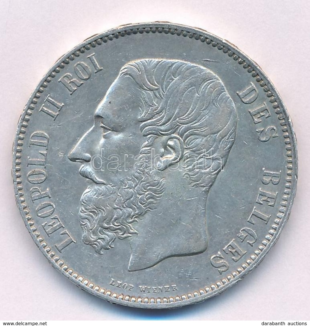 Belgium 1873. 5Fr Ag "II. Lipót" T:1- Belgium 1873. 5 Francs Ag "Leopold II" C:AU Krause KM#24 - Non Classés