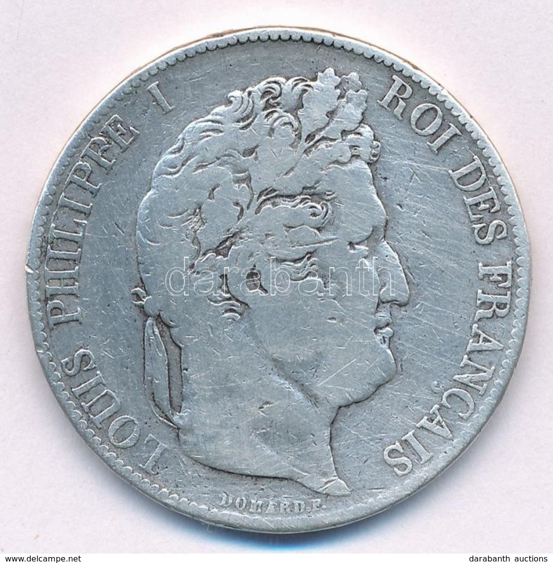 Franciaország 1845A 5Fr Ag "Lajos Fülöp" T:3 Kis Ph. France 1845A 5 Francs Ag "Louise Philippe" C:F Small Edge Error Kra - Unclassified