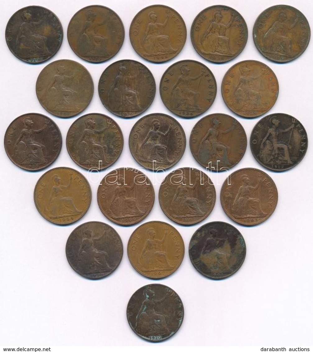 Nagy-Britannia 1900-1967. 1p Br (22xklf) T:vegyes Great Britain 1900-1967. 1 Penny Br (22xdiff) C:different - Non Classés