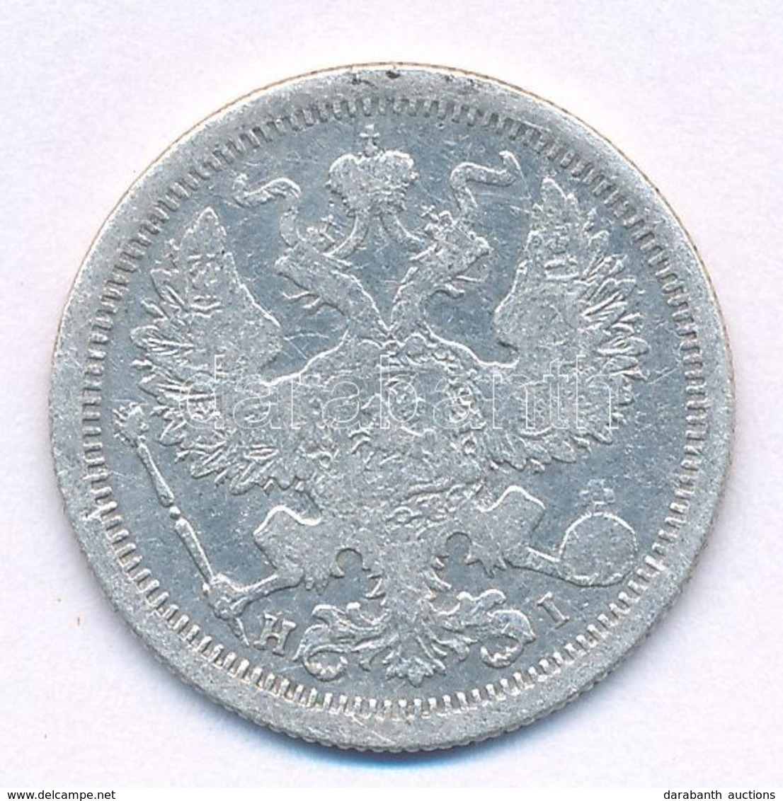 Orosz Birodalom 1876. 20k Ag "II. Miklós" T:2-,3  Russian Empire 1876. 20 Kopeks Ag "Nicholas II" C:VF,F Krause Y#22a.1 - Non Classés