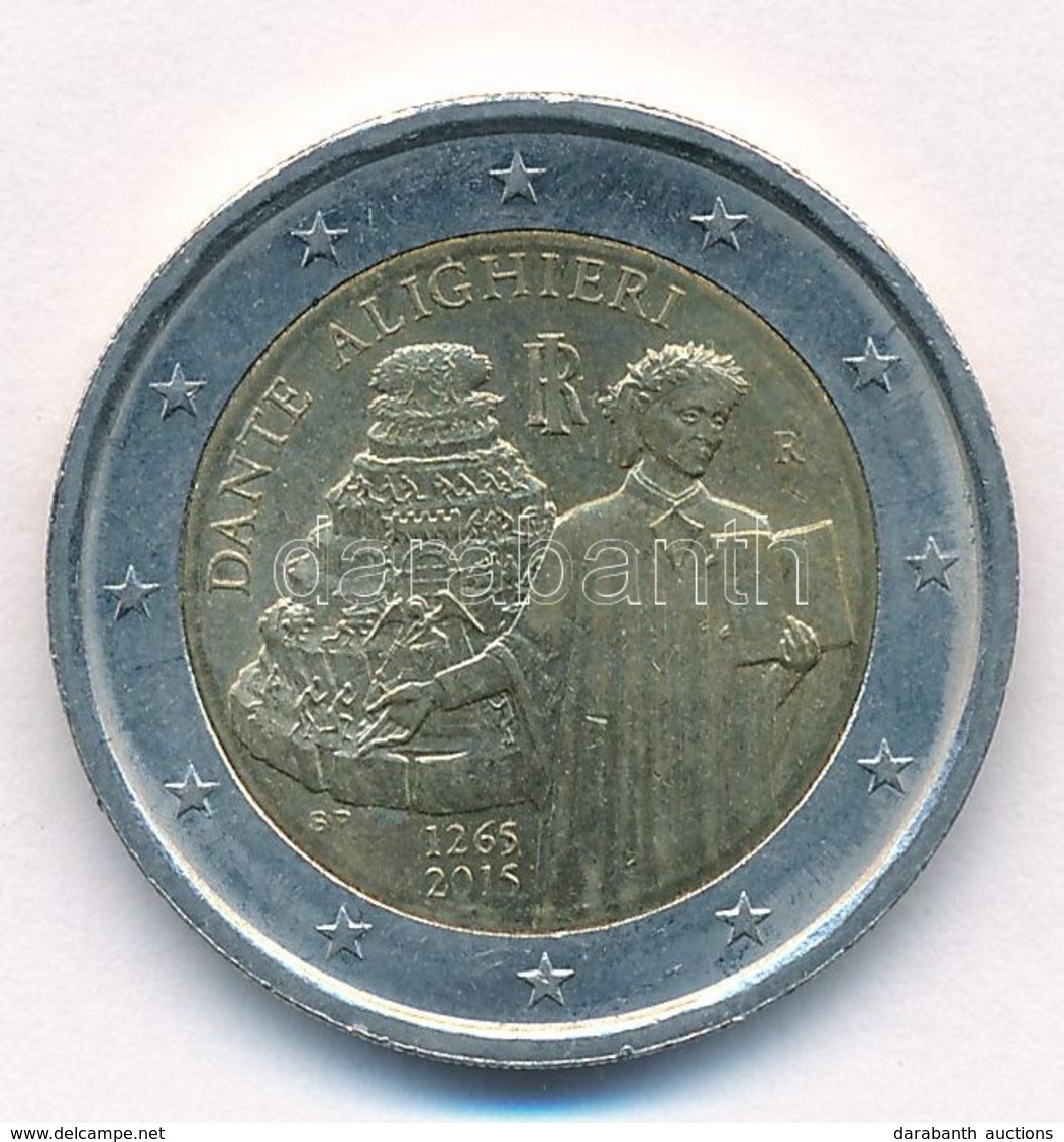 Olaszország 2015. 2E "Dante Alighieri" T:1- Kis Ph. Italy 2015. 2 Euro "Dante Alighieri" C:AU Small Edge Error - Non Classés