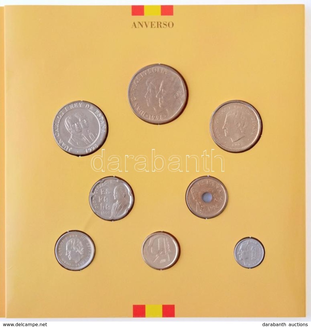 Spanyolország 1998. 1P-500P 8klf Db Díszcsomagolásban T:BU Spain 1998. 1 Pesetas - 500 Pesetas 8 Differenc Coins In Set  - Non Classés