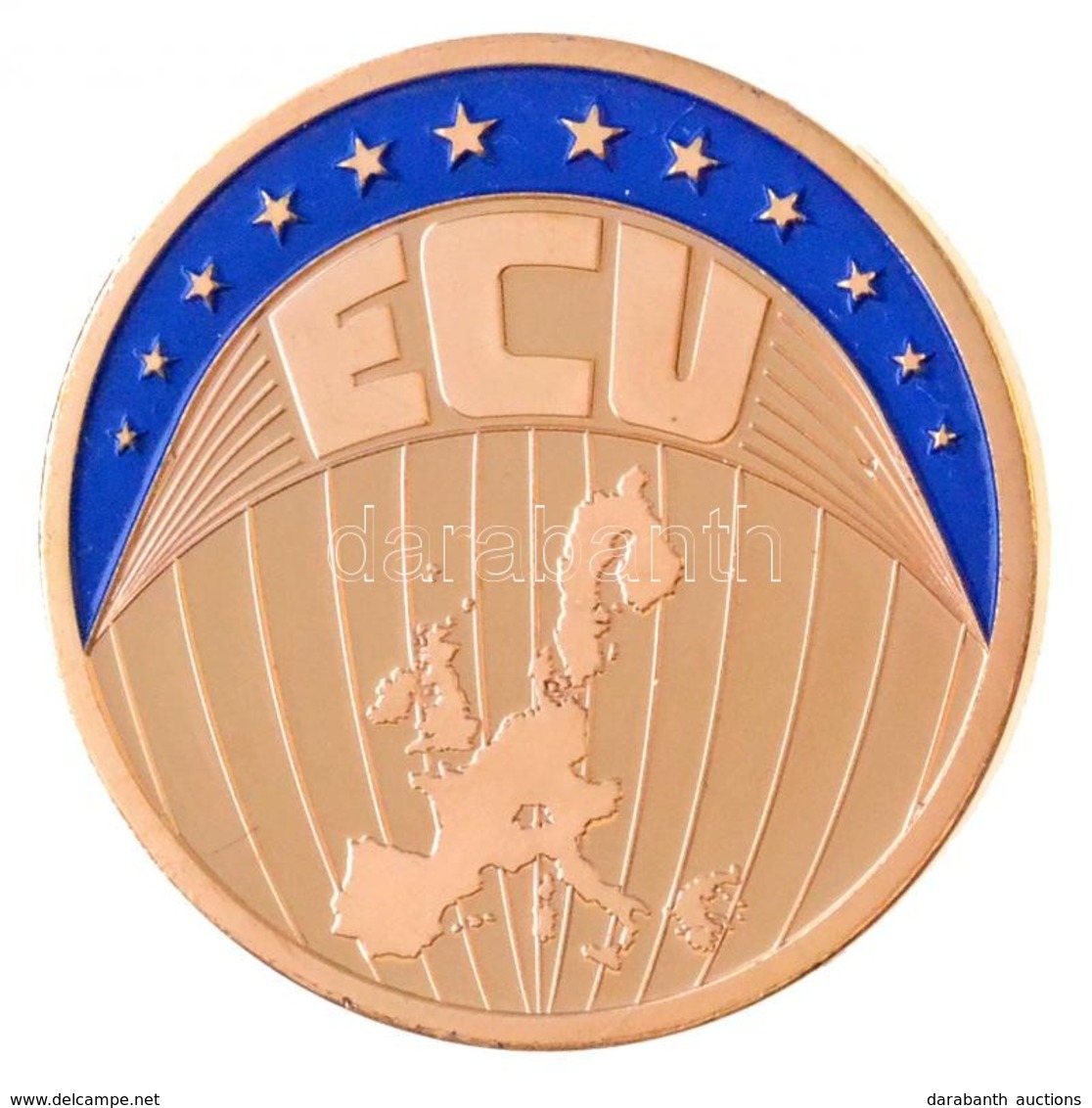 2000. "Europa 2000" Aranyozott Fém Emlékérem (30mm) T:PP 2000. "Europa 2000 " Gold Plated Commemorative Medallion (30mm) - Non Classés