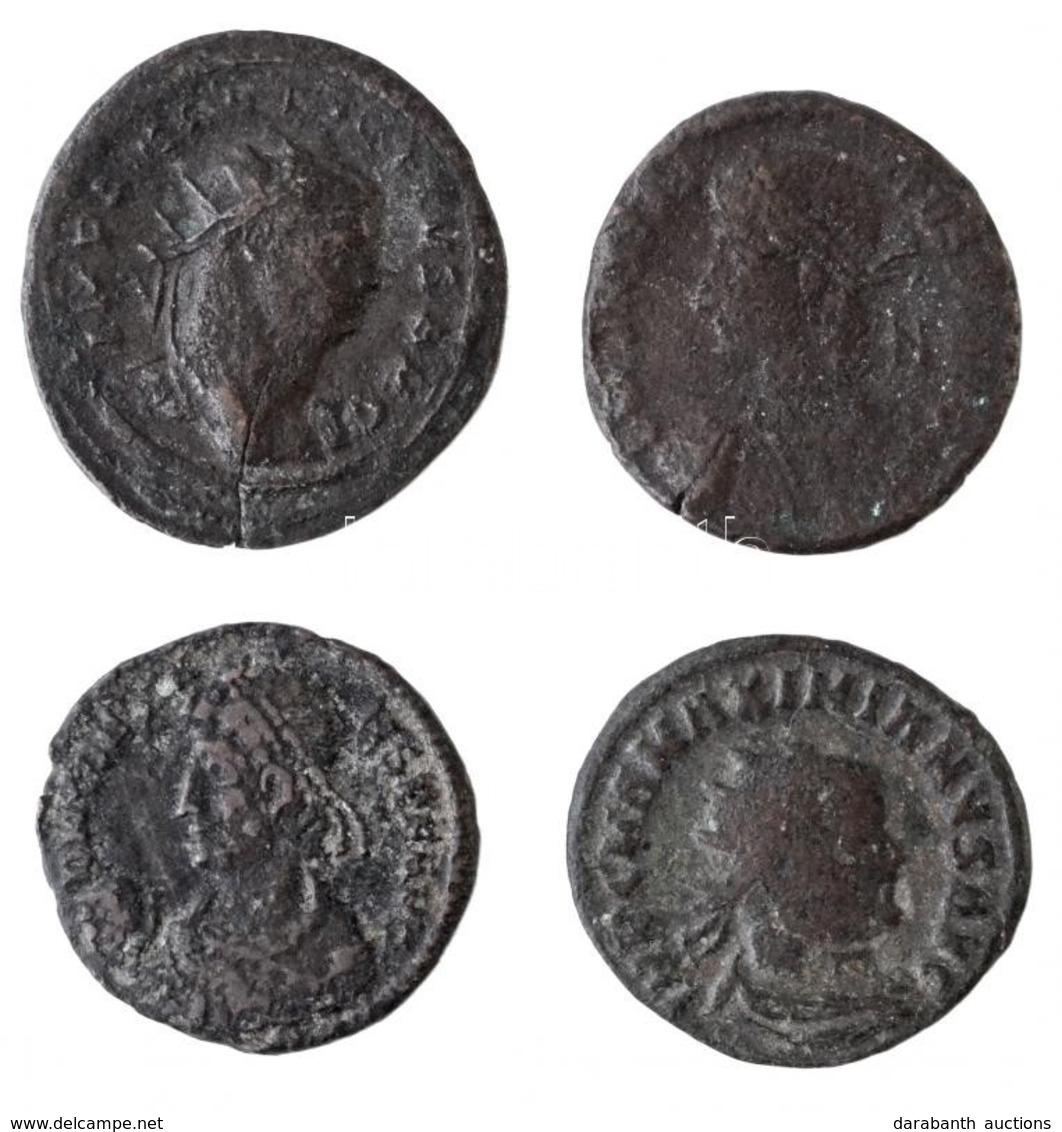 Római Birodalom 4db-os Vegyes Rézpénz Tétel A Kr. U. III-IV Századból T:2-,3 Patina Roman Empire 4pcs Of Copper Coins Fr - Non Classés