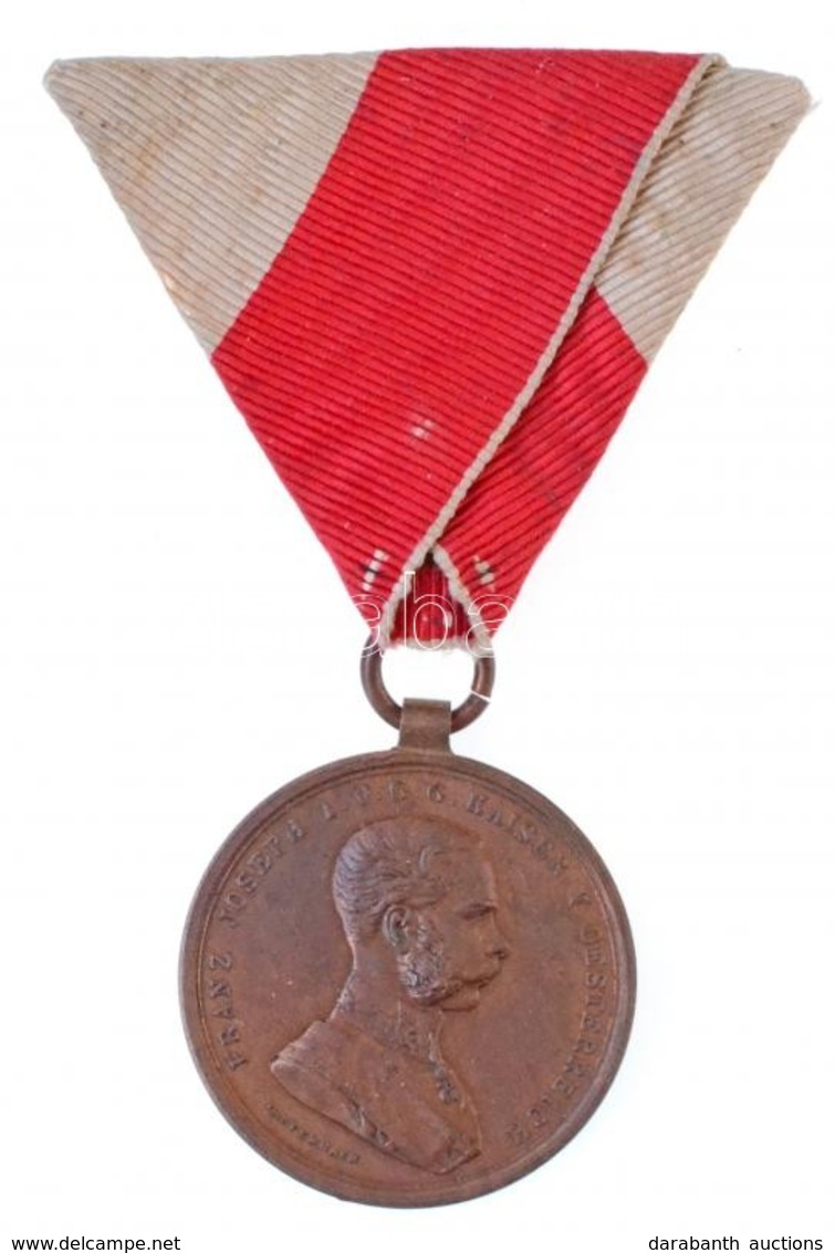 1914. "Ferenc József Bronz Vitézségi Érem" Br Kitüntetés Nem Eredeti Mellszalagon T:2  Hungary 1914. "Bronze Gallantry M - Non Classés