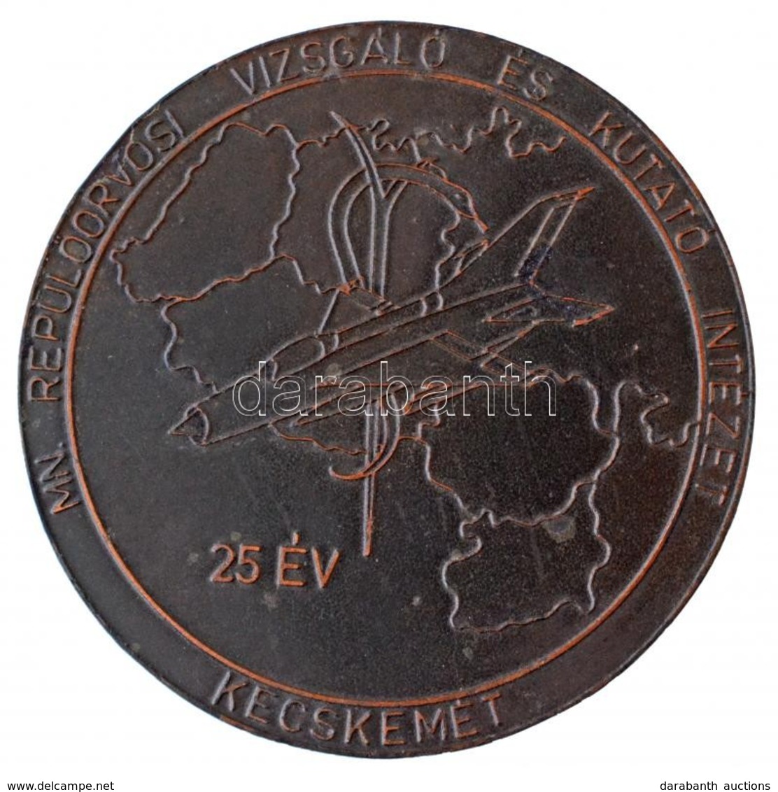 1980. "MN Repülőorvosi Vizsgáló és Kutató Intézet - Kecskemét - 25 év" Egyoldalas Br Plakett (82mm) T:2 - Non Classés