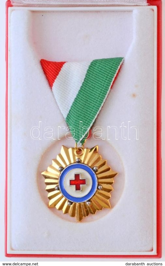 ~1980-1990. "Vöröskeresztes Tevékenységért Kitüntetés" Arany Fokozata, Tokja Sérült T:2 - Non Classés