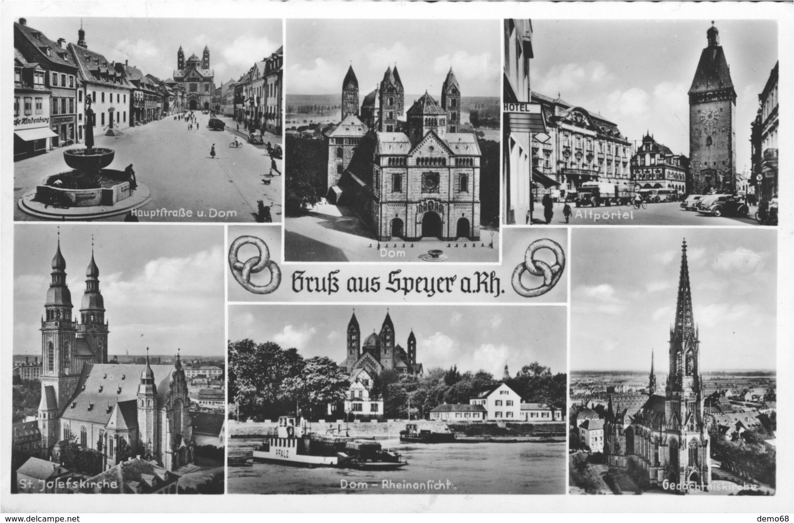 SPEYER SPIRE Allemagne Deutschland Germany Rhénanie Palatinat Multivues  Date Illisible Timbre Décollé Ed Wilhem Maul - Speyer