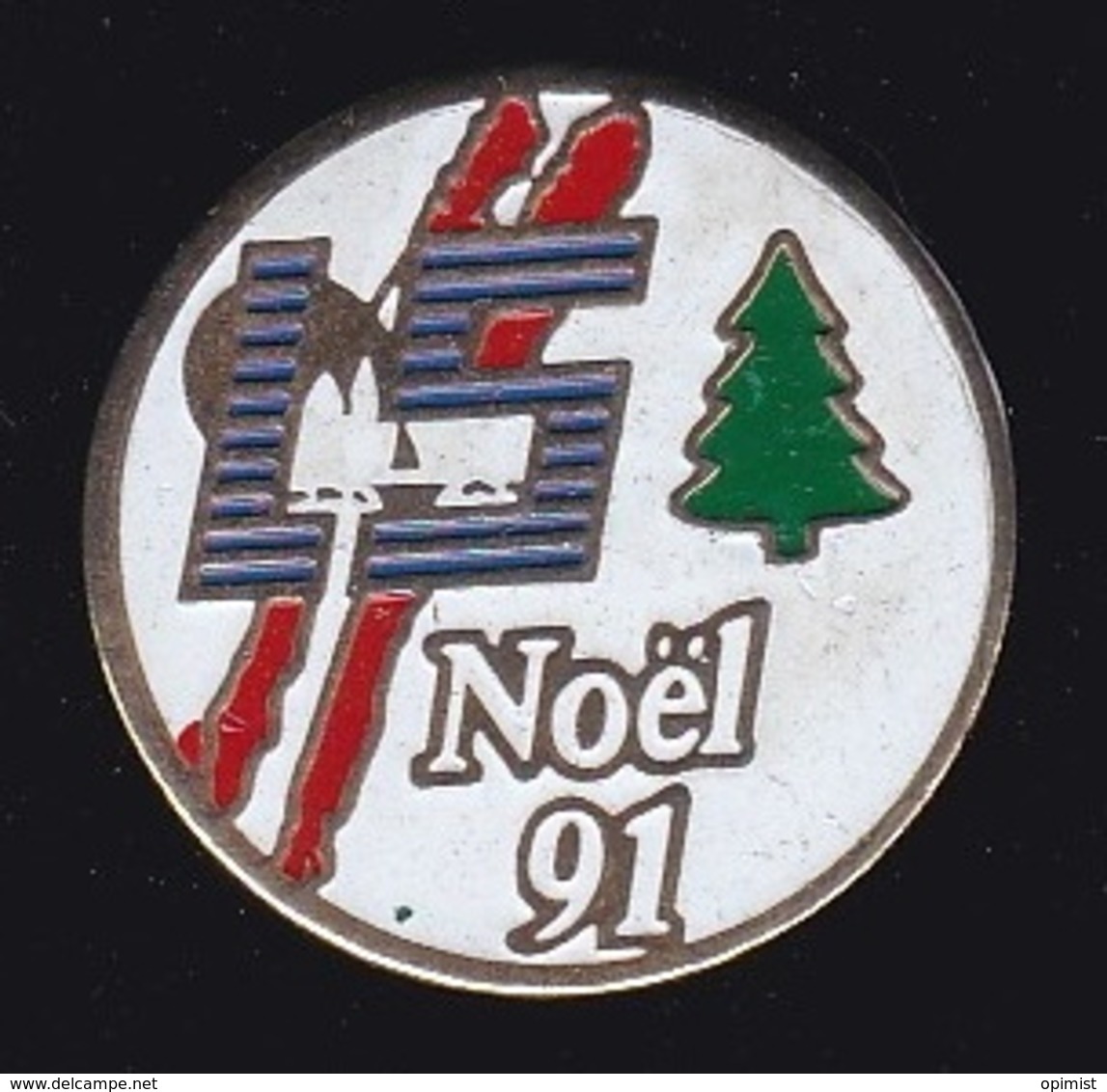 63675-Pin's.L5.Noel 91.sapin. - Christmas
