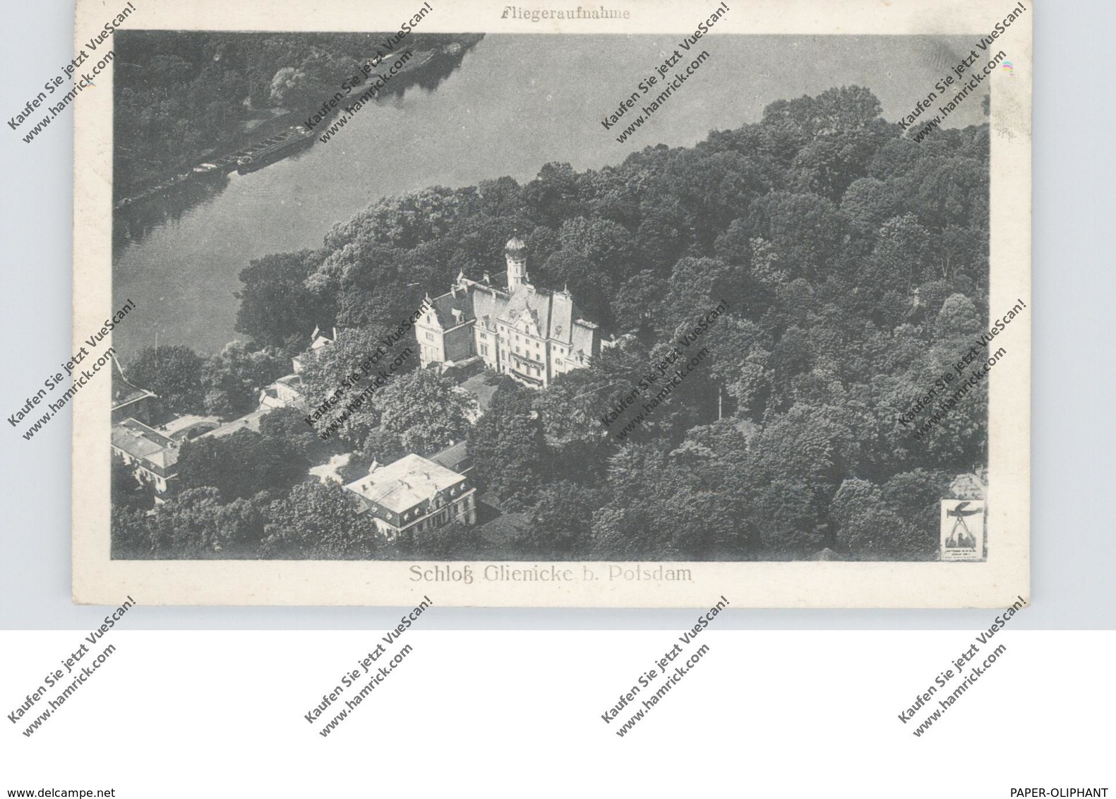 1000 BERLIN - WANNSEE, Schloß Glienicke, Luftaufnahme - Wannsee