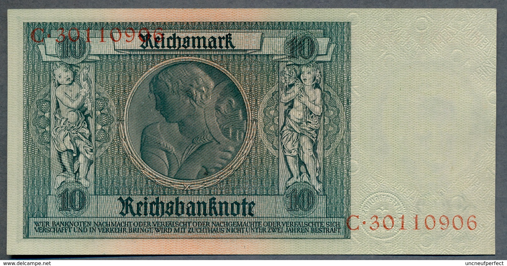 Pick 180a Ro 173a DEU-183a  10 Mark 1929 UNC - 10 Mark