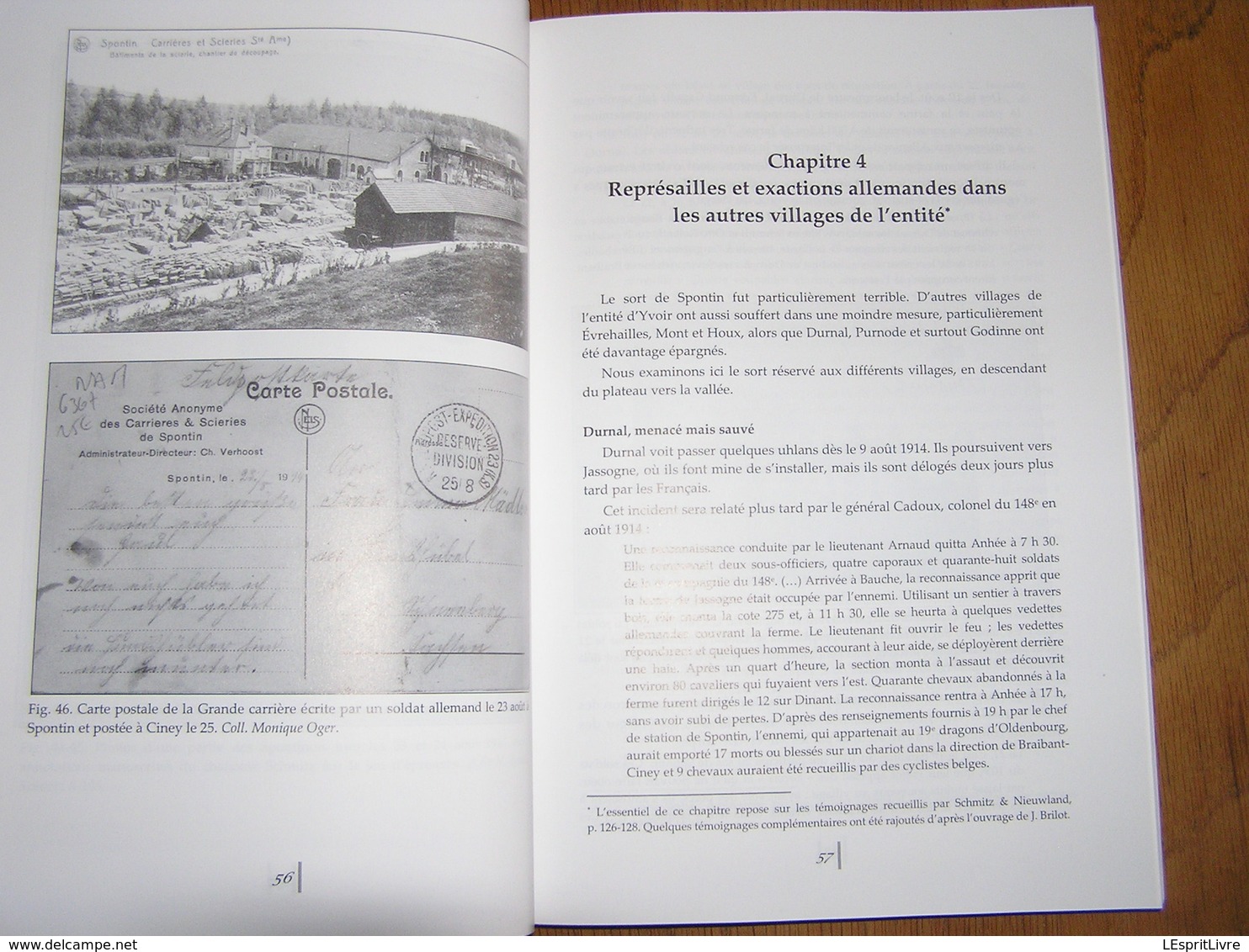 SPONTIN DE SANG ET DE FEU Guerre 14 18 Août 1914 Atrocités Allemandes Evrehailles Godinne Yvoir Purnode Durnal Dorinne