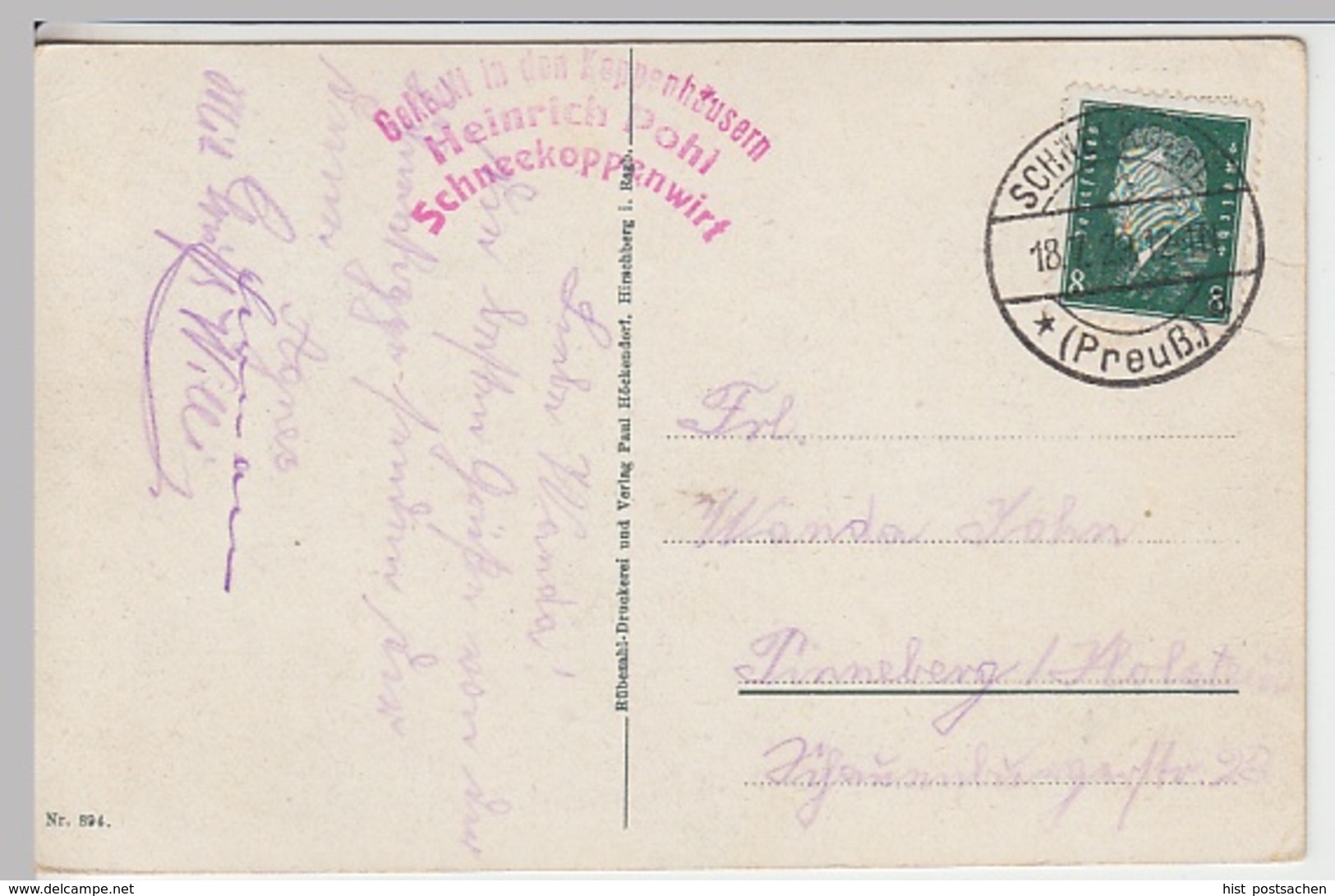 (20854) AK Schneekoppe, Riesengebirge 1929 - Sudeten